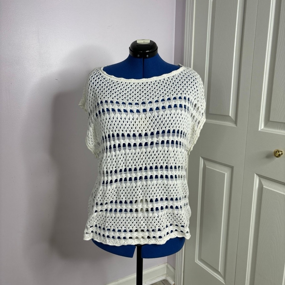 white crochet top